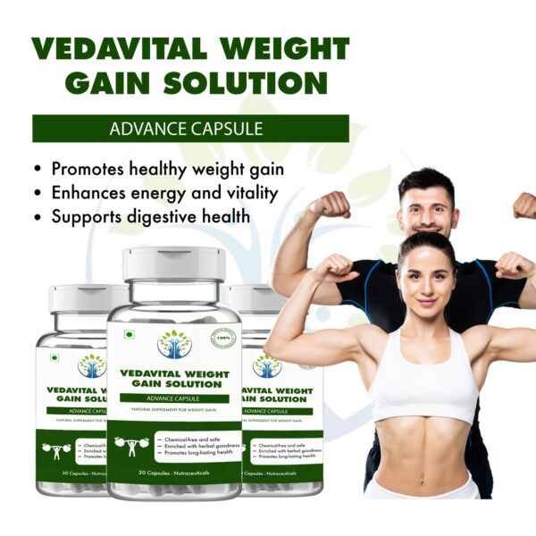 Vedavital Weight Gain Solution (Advance Capsule) - Image 3